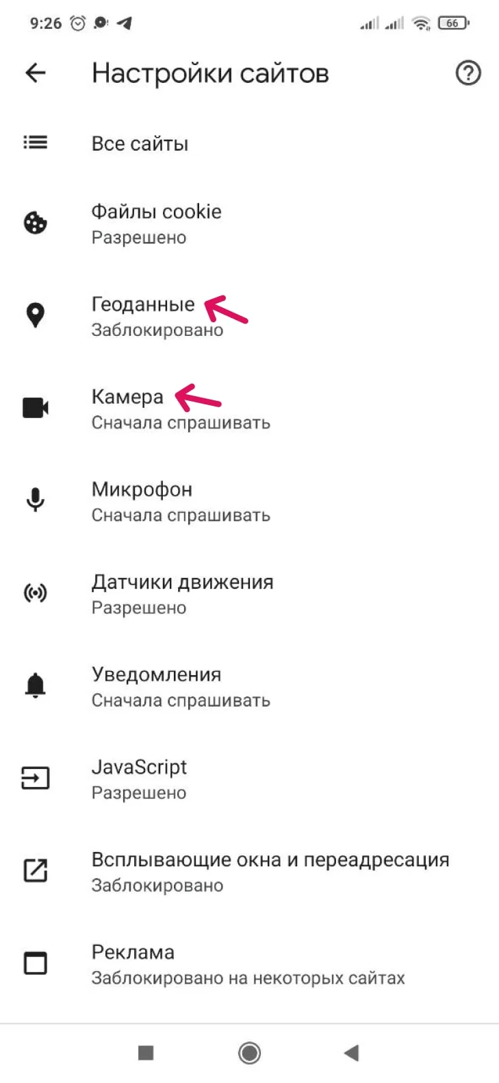 Настройка геоданных для сайтов
